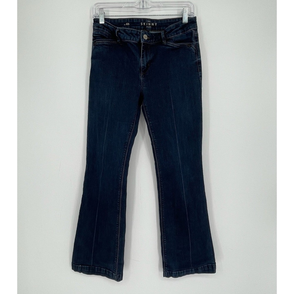 White House Black Market Women's Blue The Skinny‎ Flare Denim Jeans Size 6 Short